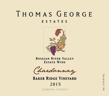 2015 Chardonnay Baker Ridge Estate Single Vineyard
