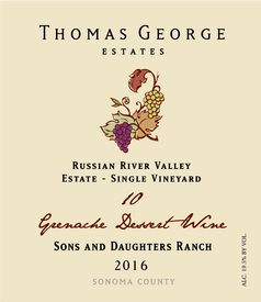 2016 Fortified Grenache Noir “10” Sons & Daughters Ranch Estate Single Vineyard